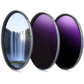 Rollei F:X Pro ND Filterset (ND8, ND64, ND1000) Neutraldichtefilter Set mit 3 Graufiltern (52mm) mit Ultrafeinem Coating Kratzfest Wasserdicht Rundfilter für Kameraobjektiv