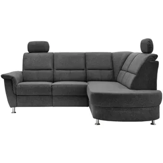 Livetastic Ecksofa , Anthrazit , Textil , Uni , Ottomane rechts, L-Form , 231x184 cm , Made in Eu , Relaxfunktion, Rücken echt, USB-Anschluss, Herz-Waage-Funktion, USB-C-Anschluss , Wohnzimmer, Sofas & Couches, Wohnlandschaften, Ecksofas