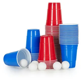 Stagecaptain Beer Pong Becher Set 0,5 l Rot 90 St.
