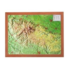 Georelief 3D Reliefkarte Harz mit Holzrahmen - klein