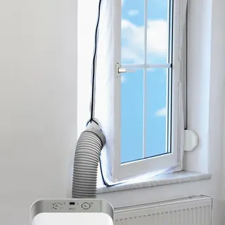 400cm/4M Hot Air Stop Yinong-eu Fensterabdichtung für mobile Klimageräte und Ablufttrockner (Weiß)