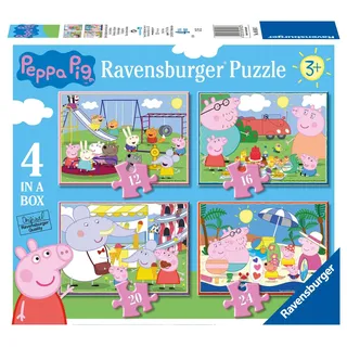 Ravensburger Peppa Wutz Puzzle für Kinder ab 3 Jahren, 10,2 cm (12, 16, 20, 24 Teile)
