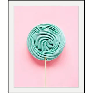 Bild QUEENCE "Lolli", bunt (farbe rahmen: schwarz, farbe bild(er): bunt), B:40cm H:50cm T:3cm, Acrylglas, Holz, Papier, Bilder, Bild, HD Premium Poster-Druck inkl. Holzrahmen