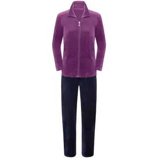 Hausanzug COMTESSA, Damen, Gr. 44/46, lila (beere), 80% Baumwolle, 20% Polyester, Homewear-Sets Hausanzug