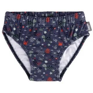Sterntaler Badehose Unterwasser – UV-Schutz 50+ Schwimmhose Jungen – Baby Badehose mit Meeresmotiv & Windeleinsatz bis Größe 86/92, Bademode für Schwimmbad und Strand – blau, Größe 80