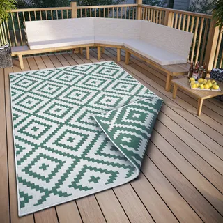 OTTO home Teppich »Ronda Wendeteppich« rechteckig 5 mm Höhe Sisal-Optik, Flachgewebe, In- und Outdoor, geometrisches Boho Design,