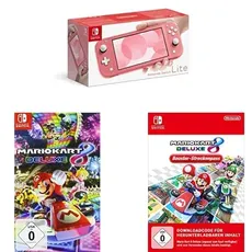 Nintendo Switch Lite, Standard, Koralle + Mario Kart 8 Deluxe - [Nintendo Switch] + Boosterpass