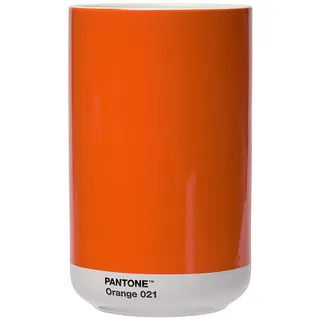 Pantone Porzellan Vase mit Geschenkbox, Jar, dekorative hochwertige Blumenvase, 1 Liter, Orange 021 C
