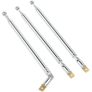 moinkerin 3-stück Radioantenne 76.5cm Teleskopantenne Edelstahl AM FM Radio für TV-Radio DAB FM/AM-Stereoempfang