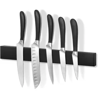 TNOMSNO 40cm Magnetleiste Messer, Edelstahl Messerhalter Magnetisch mit Extra Starkem Magnet, Kann Ohne Bohren Installiert Werden für Messer &Utensilien