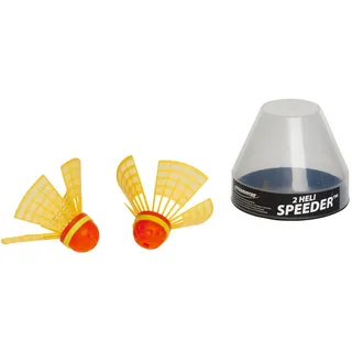 Speedminton Unisex Jugend 2er Speeder Heli Tube Bälle, Rot/Orange, 2er-Set EU