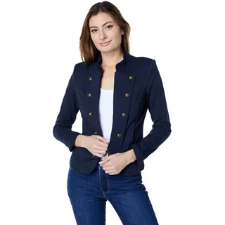 Tommy Hilfiger Damen Open Front Band Jacket Lässiger Blazer, Kapitän des Himmels (Sky Captain), L