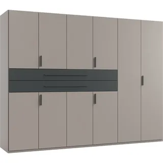 WIMEX Drehtürenschrank Digit 270 x 208 x 58 cm Saharagrau/Grafit