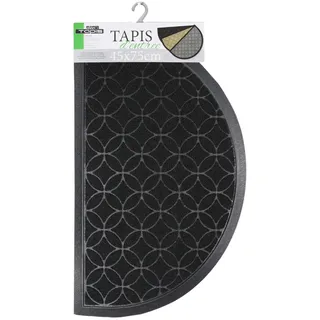 douceur d'Intérieur Centpourcentcoton Tischdecke, 45 x 75 cm, PVC, Emilio, Schwarz