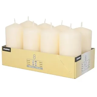 Papstar Stumpenkerzen 10 x 5 cm 8 St. creme