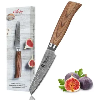 Wakoli EDIB Pro Gemüsemesser aus Damaststahl (VG10 Kern) mit 10 cm Schälmesser Klinge – scharf & ergonomisch – Damastmesser mit Pakkaholzgriff in Geschenkbox – Damast Küchenmesser für Obst & Gemüse