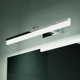 Mai & Mai Spiegelleuchte Bad 180° drehbar 60cm LED Spiegellampe Badezimmer | 6000K Wandleuchte Badezimmer, 14W Badezimmerlampe für Spiegel, klare Kaltweiß Badlampe, Chrom, Luxaris
