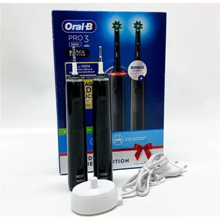 Oral-B Pro 3 3900 + 2. Handstück schwarz + Reiseetui