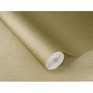 Rasch Textil Rasch Vliestapete Einfarbig Linien Struktur Gold Metallic 608618