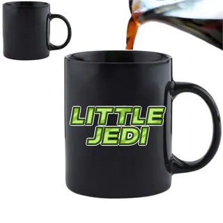 Tasse mit spruch | Little Jedi | Farbwechseltasse | Baby Yoda Bürotasse | Geschenk Freundin Freund Lieblingskollegin | geburtstagsgeschenk