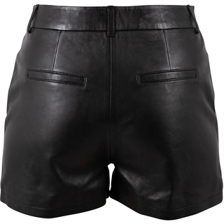 Shorts MAURITIUS "MWLuneth", Damen, Gr. 4XL (48), N-Gr, schwarz, Obermaterial: 100% Schafsleder. Futter: 100% Polyester, unifarben, regular fit kurz, Hosen Shorts, aus Leder gefertigt