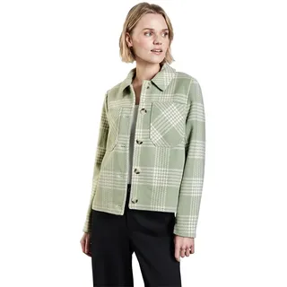 STREET ONE Damen A212359 Karierte Jacke, Light Mint Green, 36