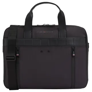 Tommy Hilfiger Herren Laptoptasche Elevated 1985 Computer Bag mit Tragegurt, Mehrfarbig (Black), Einheitsgröße