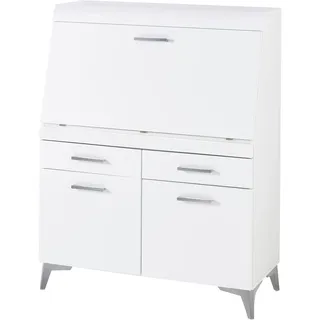 Sekretär INNOSTYLE "SECRET", weiß (weiß, weiß), B:98cm H:124cm T:42cm, Sekretäre, Sekretär, Stauraumschrank, mit Monitor-/Laptopfach, Soft-Close, Breite 98 cm