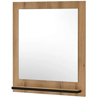 Mid.you Wandspiegel , Anthrazit, Weiß , Holzwerkstoff , 79x89x10 cm , Ablage , Garderobe, Garderobenspiegel