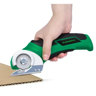 Hammersmith SharpSpin - Kabelloser Akku-Universalschneider - Elektrische Schere - Kartonschneider - Rollschneider - Selbstschärfende Klinge - Schneidet Leder, PVC, Teppiche, Karton & mehr