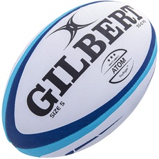 Gilbert Atom Rugbyball, Blau, Größe 5, entspricht den World Rugby-Spezifikationen