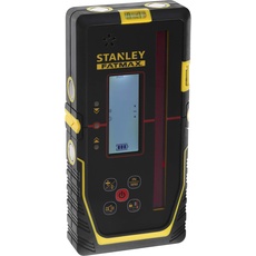 Stanley FatMax Empfänger für Rotationslaser (für rote Laser, großer Arbeitsbereich: Ø 600 m, Radius 300 m, 2 Genauigkeitsstufen, extra großes Empfängerfenster), Schwarz/Gelb