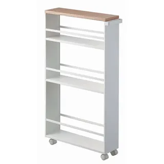 Yamazaki Nischenwagen, weiß Metall, 13x80.5x47.5 cm, Esszimmer, Servierwagen