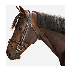 Trense Ziernähte Leder Pferd/pony - 580 schwarz, WARMBLUT