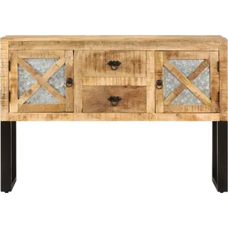 vidaXL Sideboard 110x30x74 cm Raues Mangoholz - Braun