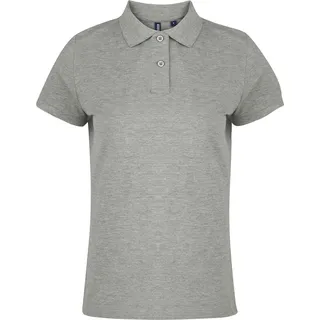 Asquith & Fox Damen Polo-Shirt, Kurzarm RW3472 (L) (Grau meliert) - Grau