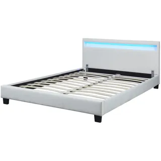Corium LED Polsterbett Paris 140x200cm Weiß