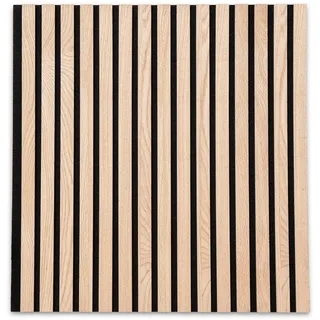 Karat Akustikpaneel Holzoptik Weiß 2 St. 60 x 60 cm