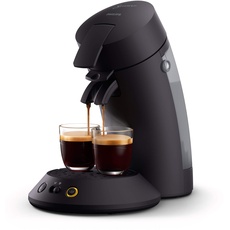 Philips SENSEO Original Plus - Pod-Kaffeemaschine, Intensitätswähler, Aroma-Booster-Technologie, Schwarz (CSA210/61)