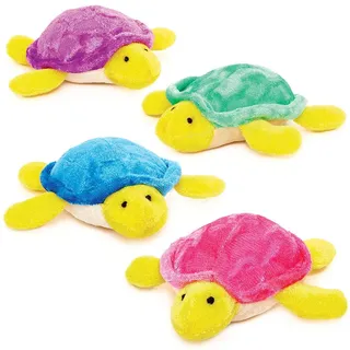 Baker Ross FC934 Schildkröte Plüsch Kuscheltiere-4er Pack, Plüschtier Stofftiere für Kinder