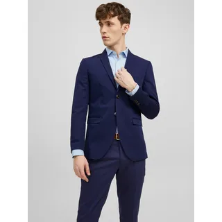 Jack & Jones Sakko »JPRFRANCO Blazer mit 2-Knopf-Form und extra schmalem Schnitt« unifarben, modisch, slim fit, Kunstfaser, blau