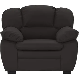 Mivano Sessel Casino, Ledersessel passend zum 2er und 3er Sofa Casino , 109 x 88 x 92, Kunstleder Grau