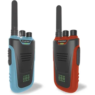 KIDYWOLF 418012 - Walkie-Talkies mit Taschenlampe blau/rot