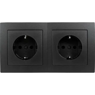McPower Steckdosen-Set 2S 3 St. Dunkelgrau