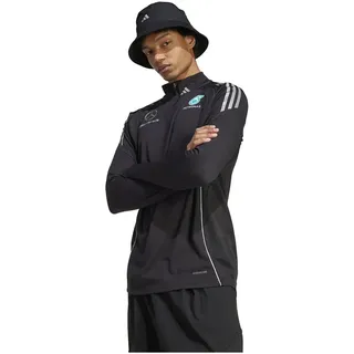 Adidas Mercedes Amg Petronas F1 Team Halbreißverschluss-sweatshirt - Black / Reflective Silver - L