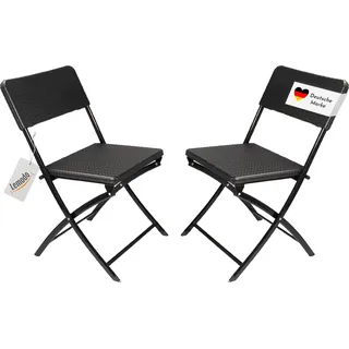 Beach & Pool 2er Set Stühle, schwarz - Schwarz
