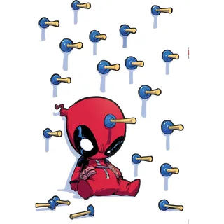 KOMAR Deko-Sticker Deadpool Shootout 50 x 70 cm