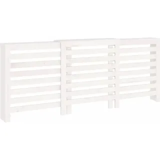 vidaXL Heizkörperverkleidung Weiß 210x21x85 cm Massivholz Kiefer - Weiß