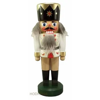 Nussknacker König weiß 21cm NEU Nußknacker Holz Figur Erzgebirge Weihnachtsfigur