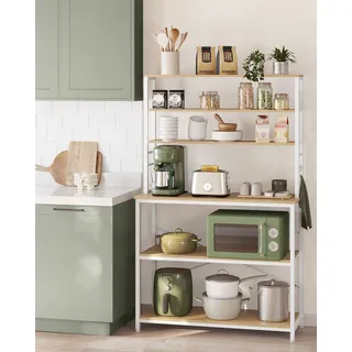 VASAGLE Küchenregal, Standregal40 x 100 x 167 cm - Weiß